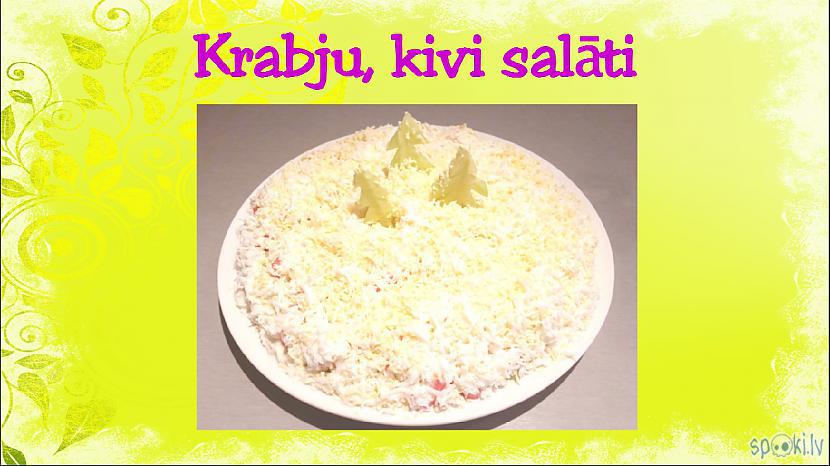 Autors: aniii7 Eglītes sniegā jeb krabju, kivi salāti