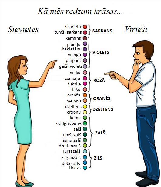 Ir septiņas krāsas pārējie... Autors: Lestets Ar ko atšķiras vīrieši un sievietes