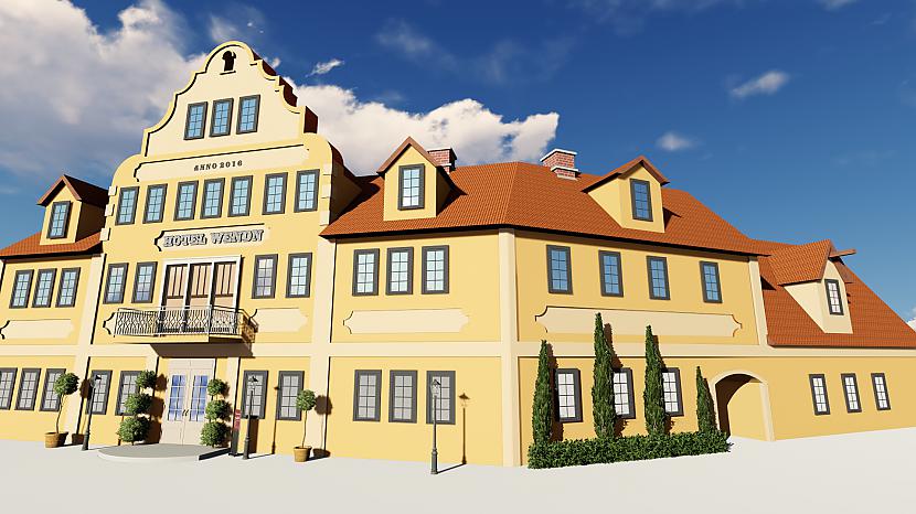 Autors: djart2007 Lielā Katrīnas iela, Cēsis, 3D rekonstrukcija