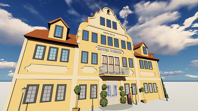 Autors: djart2007 Lielā Katrīnas iela, Cēsis, 3D rekonstrukcija
