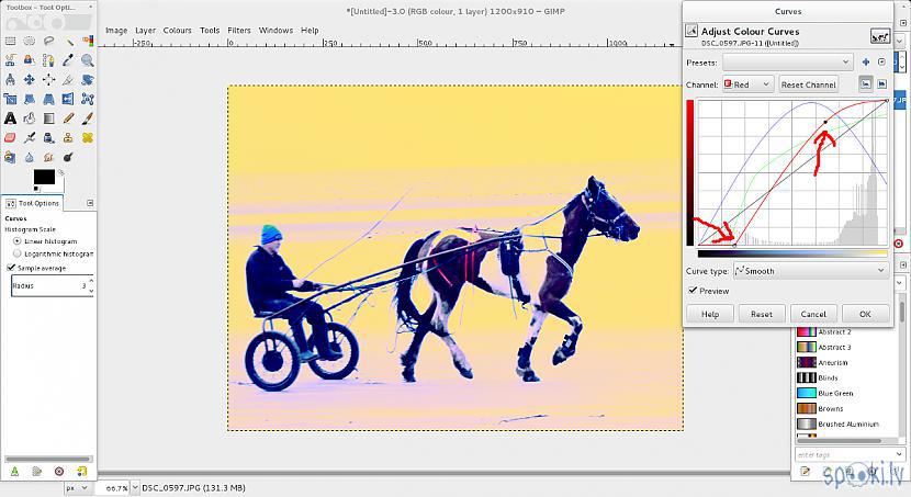 Autors: Strāvonis GIMP, bildes izgaismošana