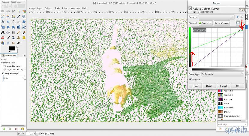 Autors: Strāvonis GIMP, bildes aptumšošana