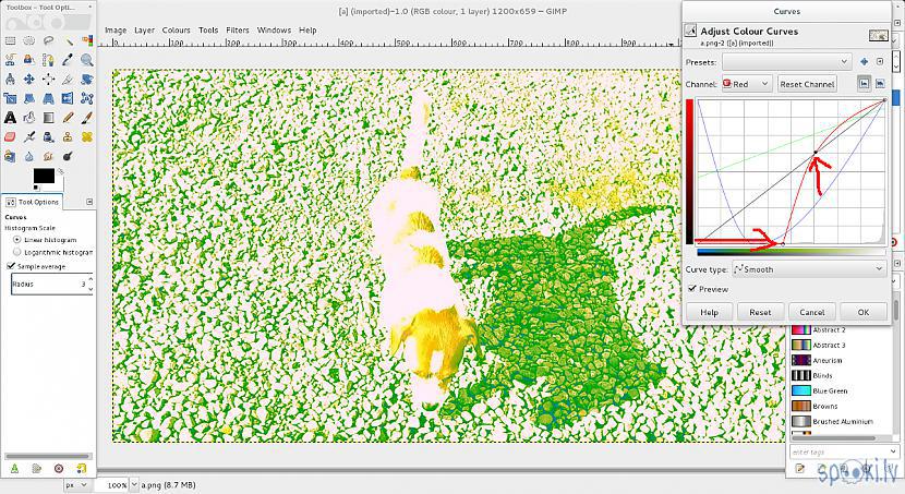 Autors: Strāvonis GIMP, bildes aptumšošana