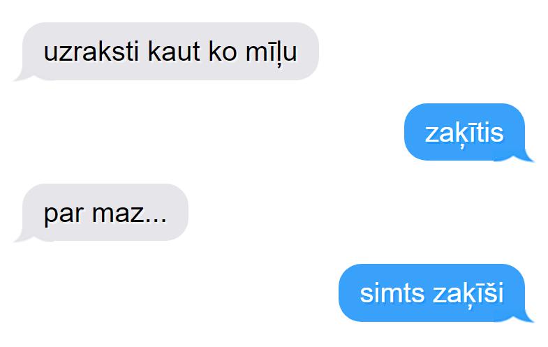 Autors: matilde 9 SMS, kas večiem liksies asprātīgas, bet sievietēm nepatiks