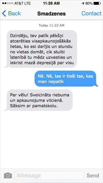 Autors: Charged 20 iedomu sarunas, kuras tev noteikti ir bijušas: ja smadzenes sūtītu SMS