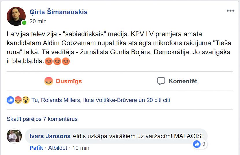 Autors: Jānis Baroniņš Tev taisnību nebūs zināt. Gobzemam tiek liegts runāt 13.06.2018