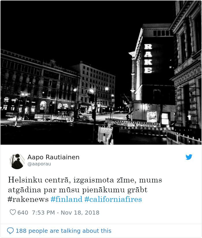 Autors: Latvian Revenger Tramps atkal izceļās - viņaprāt somi novērš mežu ugunsgrēkus, grābjot lapas