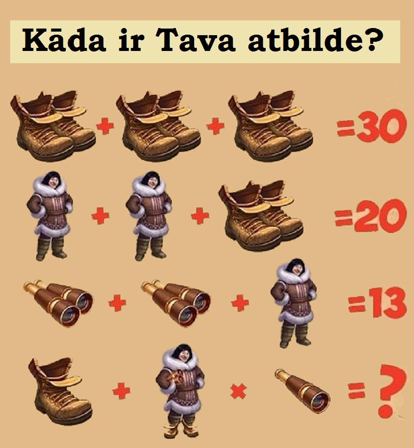Izrēķini pareizo atbildi un... Autors: pyrathe Atrisini šo uzdevumu: vai Tu vari atrast pareizo atbildi?