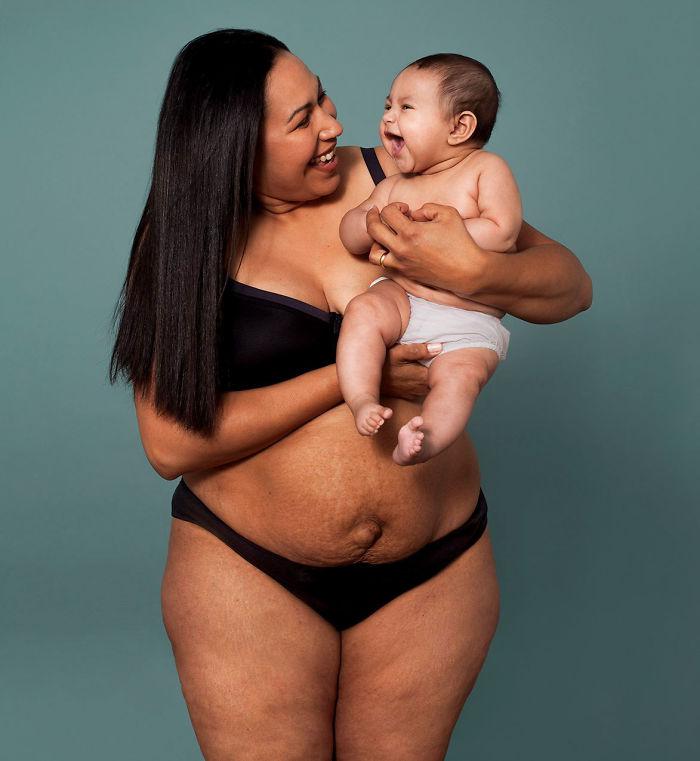 Fotogrāfijā redzama Nardija... Autors: matilde Jaunā «Mothercare» veikala reklāmas kampaņa izceļ sieviešu pēcdzemdību augumus