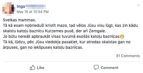 nbspSveika Inga Paldies par... Autors: Dzerbudists Loģiskas atbildes uz facebook “Atsaucīgo māmiņu foruma” jautājumiem