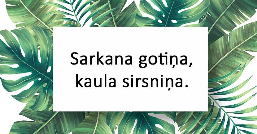 nbspnbspAtbilde Ķirsis Autors: matilde 20 interesantas latviešu tautas mīklas