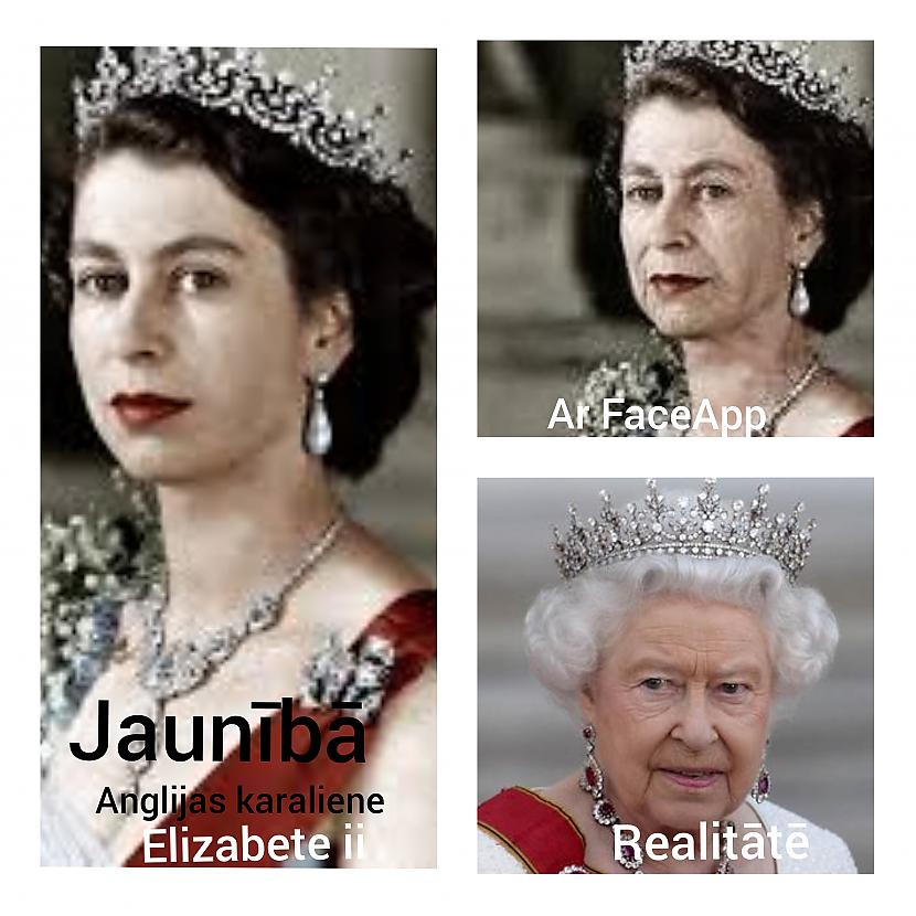 Elizabete ii ar FaceApp un... Autors: ghost07 Kā izskatītos gados esošās slavenības ar jauno FaceApp aplikāciju?