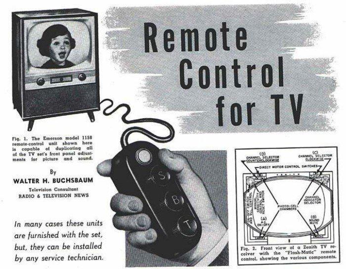 Pirmais televīzijas... Autors: es tēvocis Kāda izskatījās pirmā tv tālvadības pults?