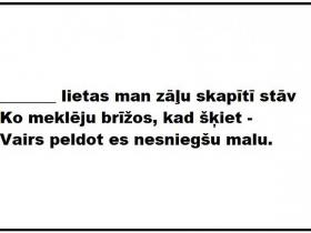 TESTS: Vai zini, kurš cipars izlaists dziesmas vārdos?
