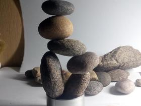 Stone balancing.