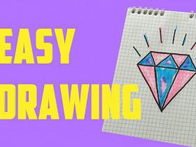 How to draw a cute diamond