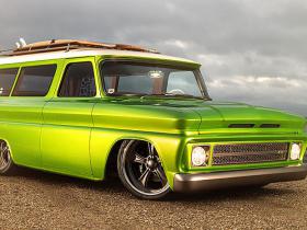 1966 Chevrolet C10 Suburban "Lime Crush" Pro Touring tapšana.